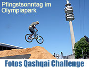 NISSAN Qashqaui Challenge am 11. Mai 2008 in München die weltbesten Mountainbike-Freerider im Olympiapark (Foto: Markus Greber für Nissan)